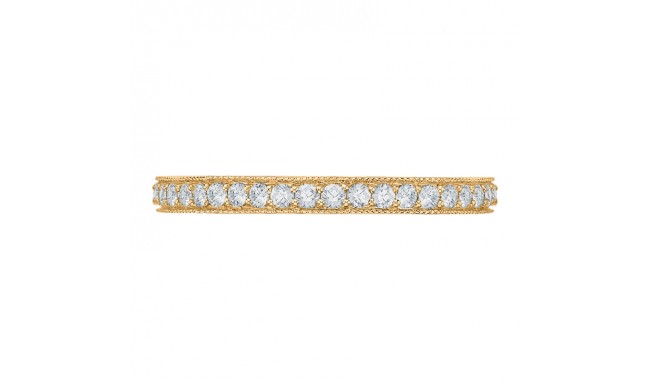Shah Luxury Round Diamond Eternity Wedding Band In 14K Yellow Gold