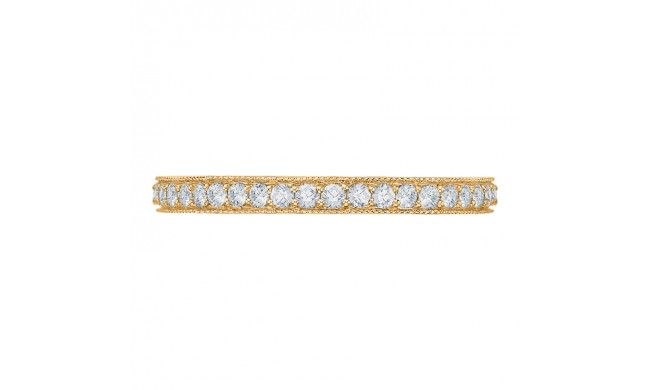 Shah Luxury Round Diamond Eternity Wedding Band In 14K Yellow Gold