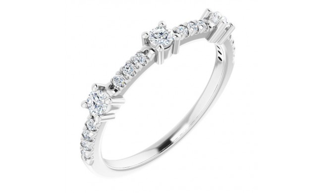 14K White 1/3 CTW Diamond Anniversary Band