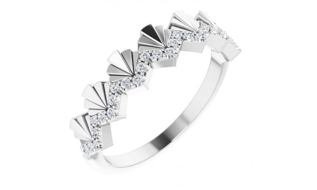 14K White 1/6 CTW Diamond Vintage-Inspired Anniversary Band