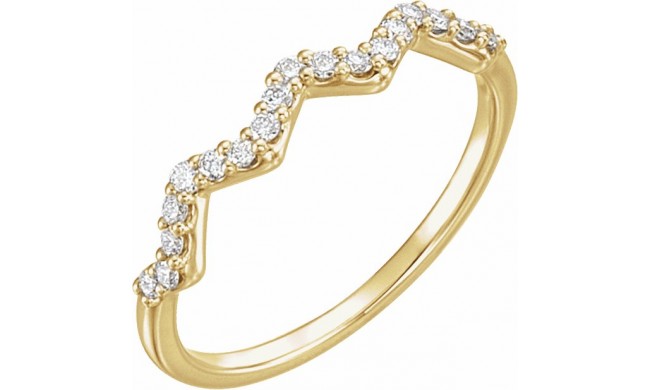 14K Yellow 1/5 CTW Diamond Stackable Ring