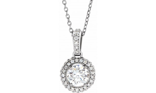 14K White 3/8 CTW Diamond 18 Necklace