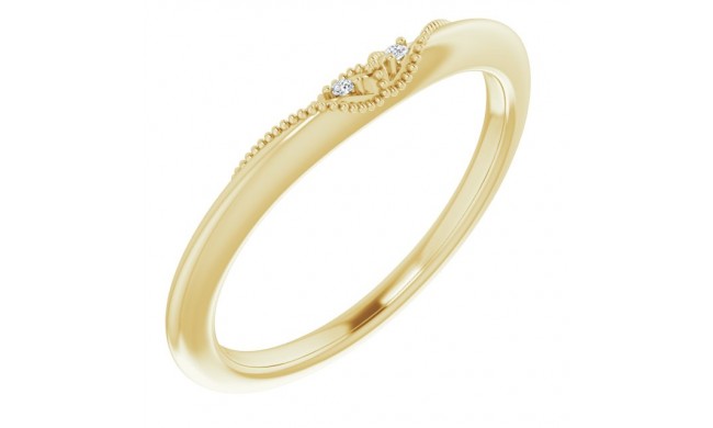 14K Yellow .01 CTW Diamond Matching Band