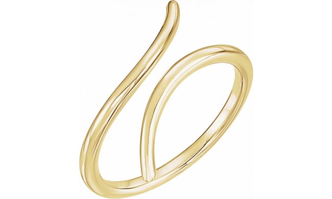 14K Yellow Bypass Ring