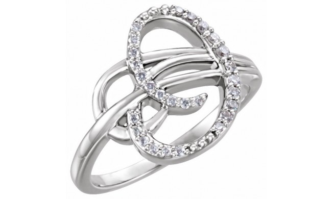 14K White 1/6 CTW Diamond Ring