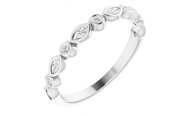 Platinum 1/4 CTW Diamond Anniversary Band