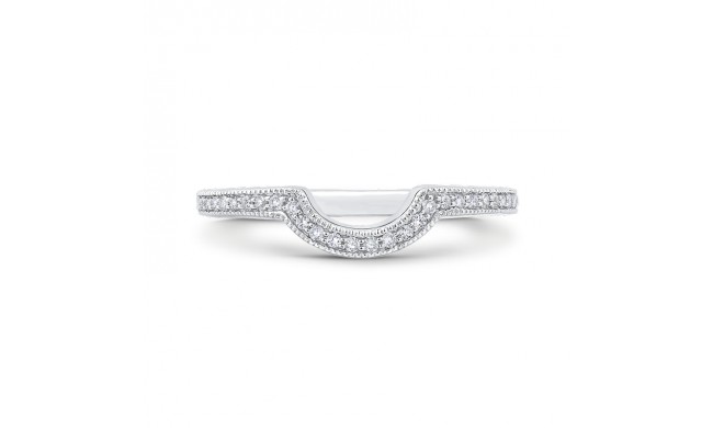 Shah Luxury 14K White Gold Round Diamond Half-Eternity Wedding Band