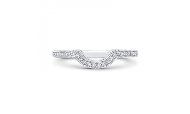 Shah Luxury 14K White Gold Round Diamond Half-Eternity Wedding Band