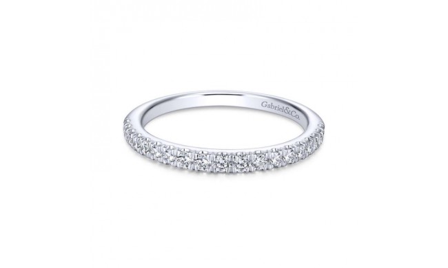 Gabriel & Co. 14k White Gold Contemporary Anniversary Wedding Band