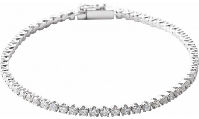 14K White 3 CTW Diamond Line 7 Bracelet