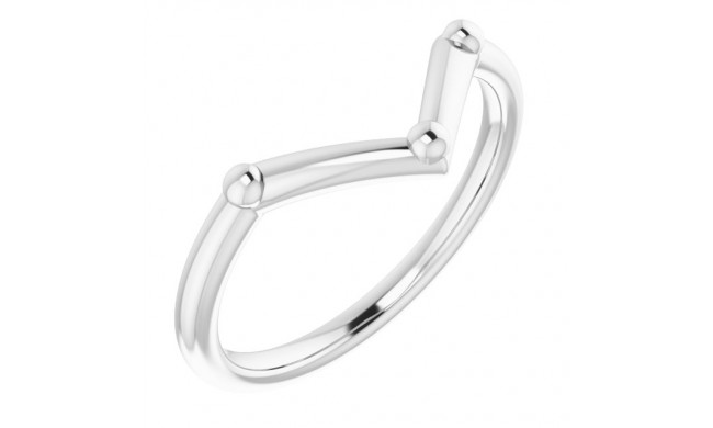 14K White Geometric Ring