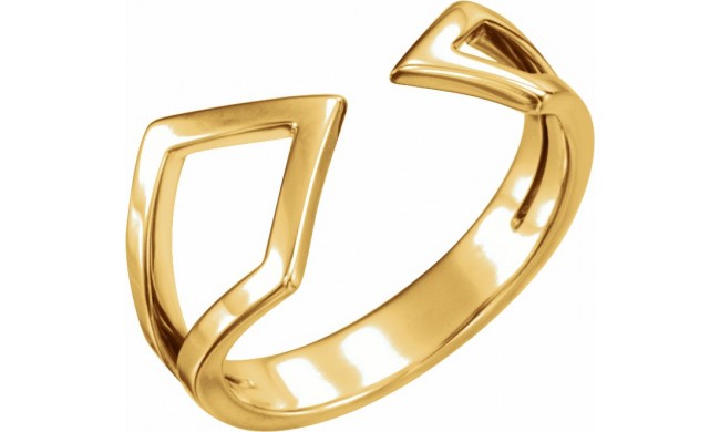 14K Yellow Geometric Ring