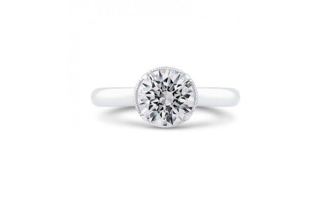 Shah Luxury 14K White Gold Diamond Engagement Ring (Semi-Mount)