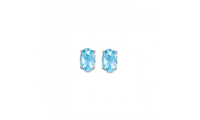 Gems One 14Kt White Gold Blue Topaz (1/2 Ctw) Earring