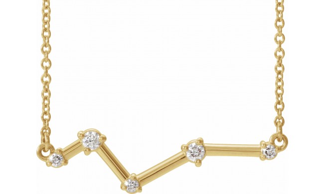 14K Yellow 1/10 CTW Diamond Constellation 18 Necklace