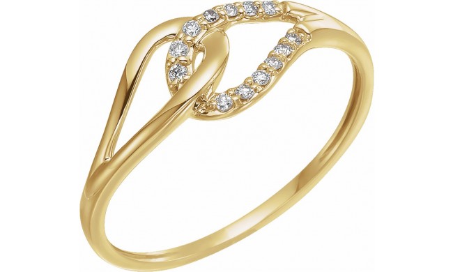 14K Yellow .08 CTW Diamond Ring