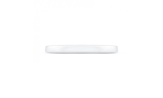 Shah Luxury 14K White Gold Plain Wedding Band