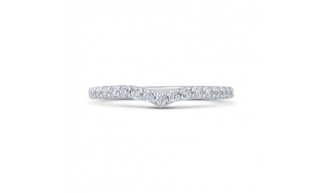 Shah Luxury 14K White Gold Round Diamond Half-Eternity Wedding Band