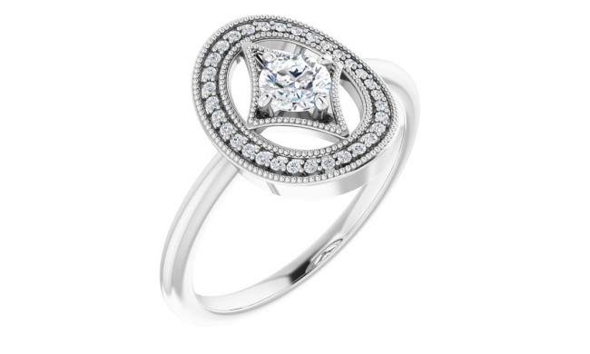 14K White 1/3 CTW Diamond Ring