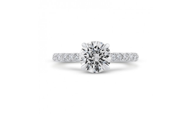Shah Luxury 14K White Gold Diamond Engagement Ring (Semi-Mount)