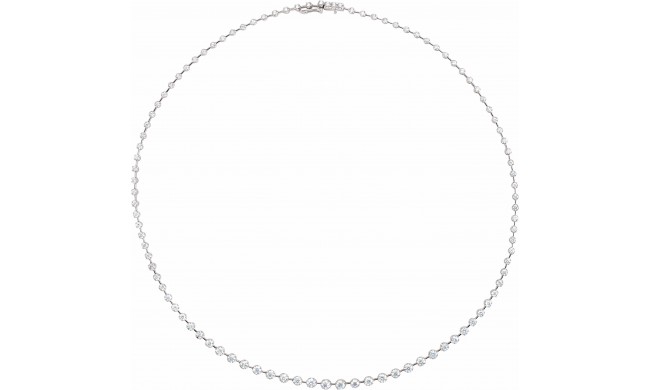 14K White 5 CTW Diamond 18 Necklace