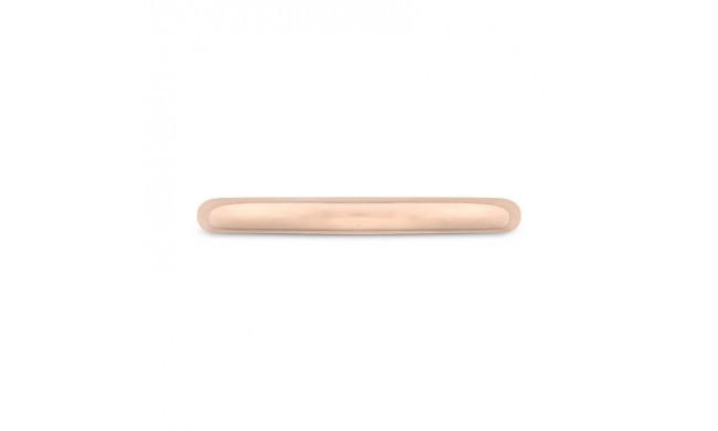 Shah Luxury 14K Rose Gold Plain Wedding Band