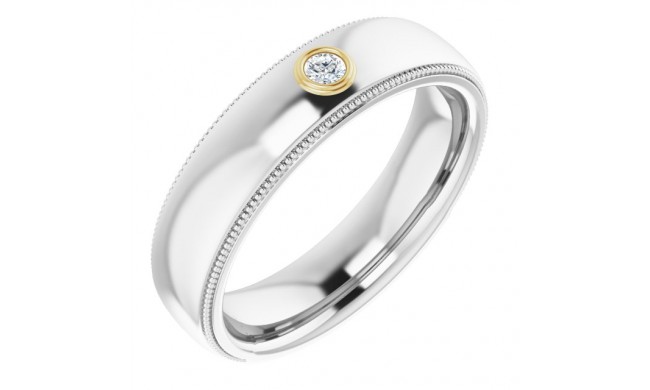 14K White & Yellow .06 CTW Diamond Ring