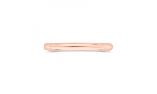 Shah Luxury 14K Rose Gold Plain Wedding Band