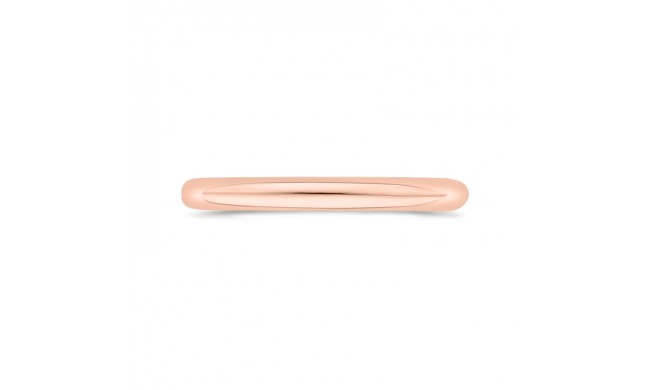 Shah Luxury 14K Rose Gold Plain Wedding Band