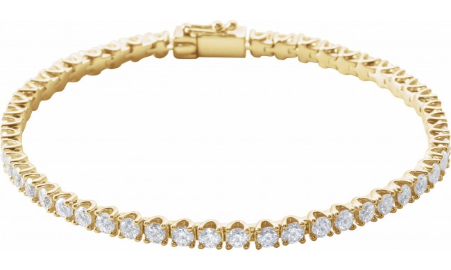 14K Yellow 5 CTW Diamond Line 7 Bracelet