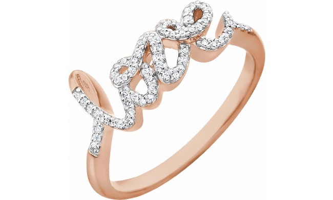 14K Rose 1/6 CTW Diamond Ring