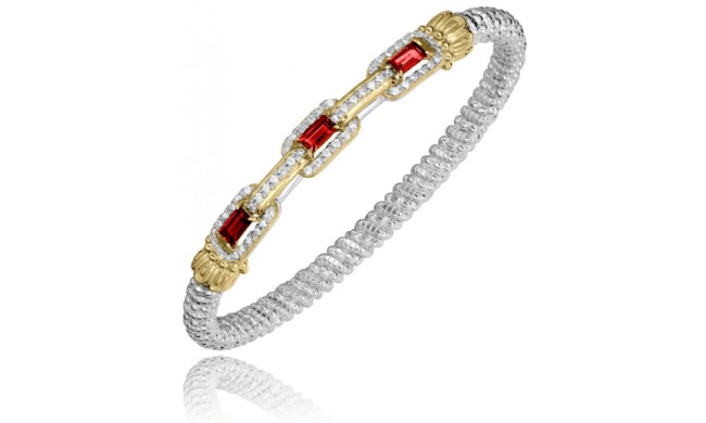 Vahan 14k Gold & Sterling Silver Garnet Bracelet