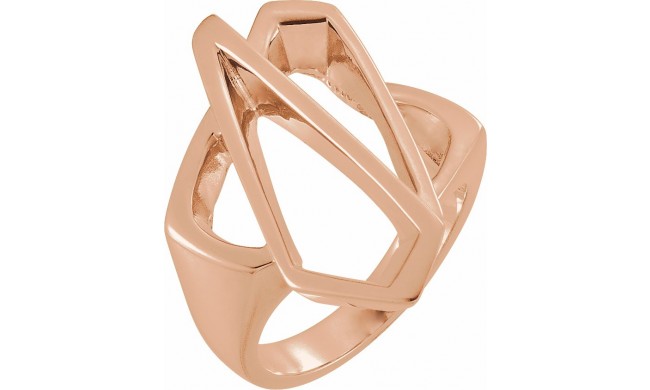 14K Rose Freeform Ring