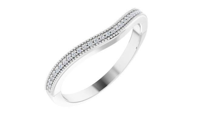 14K White .07 CTW Diamond Matching Band