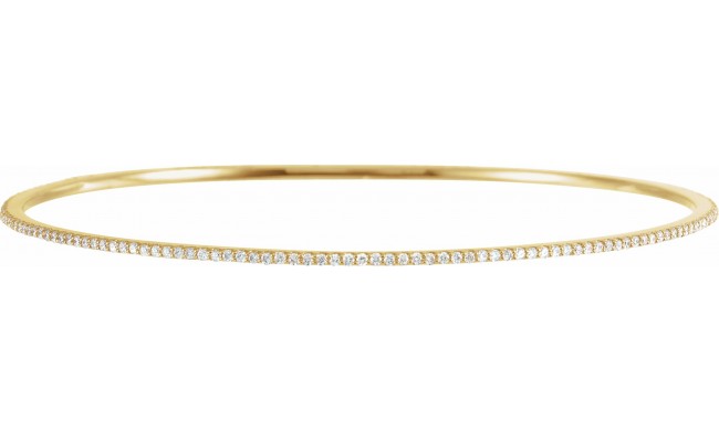 14K Yellow 1 CTW Diamond Stackable Bangle 8 Bracelet