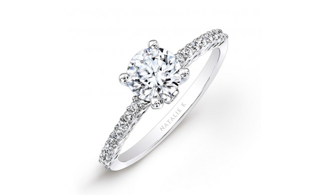 18k White Gold Prong Diamond Engagement Ring