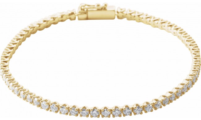 14K Yellow 3 CTW Diamond Line 7 Bracelet