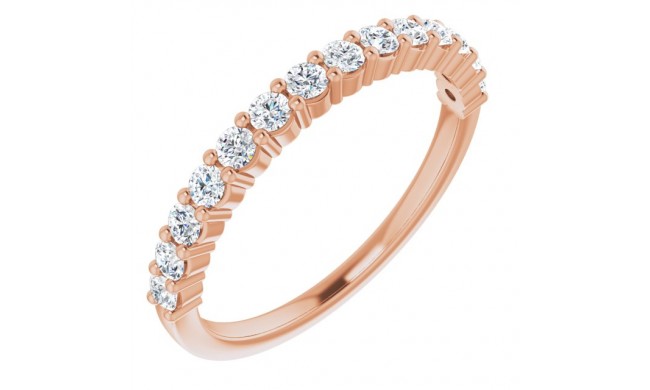 14K Rose 3/8 CTW Diamond Anniversary Band
