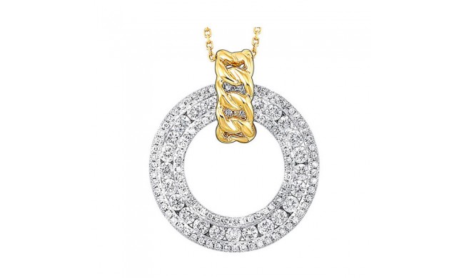 Gems One 14Kt White Yellow Gold Diamond (3/4Ctw) Pendant