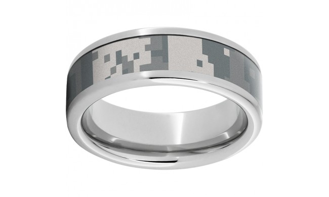 Serinium Pipe Cut Band with a 5mm Digital Camo Inlay