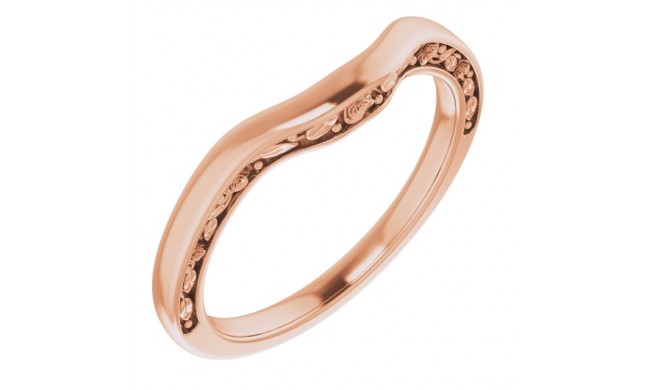 14K Rose Floral Matching Band