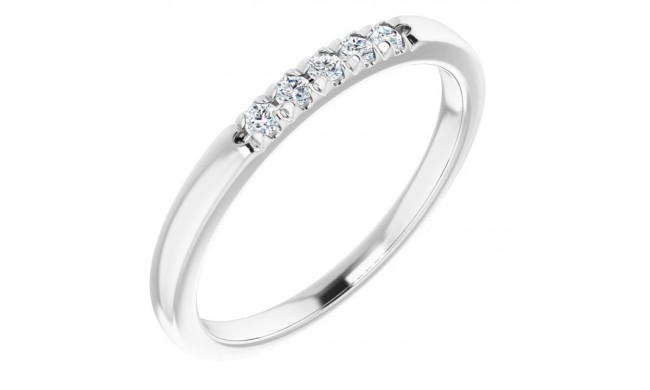 14K White 1/10 CTW Diamond French-Set Anniversary Band