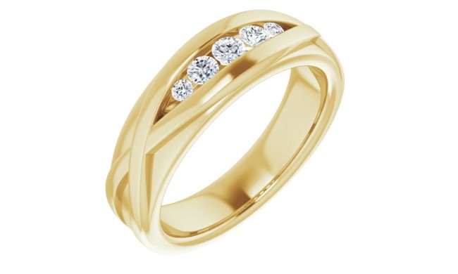 14K Yellow 1/3 CTW Diamond Men's Ring