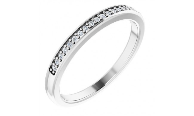 14K White 1/10 CTW Diamond Anniversary Band