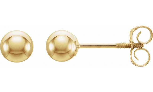 14K Yellow 4 mm Ball Stud Earrings