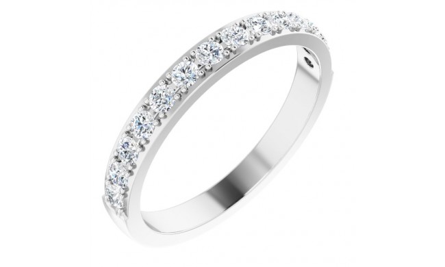 14K White 3/8 CTW Diamond Anniversary Band