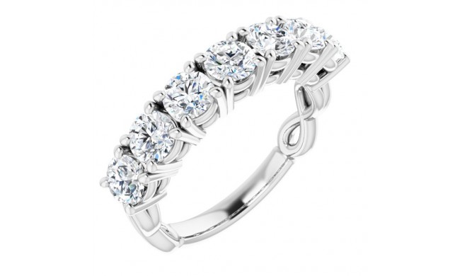 14K White 1 3/4 CTW Diamond Anniversary Band