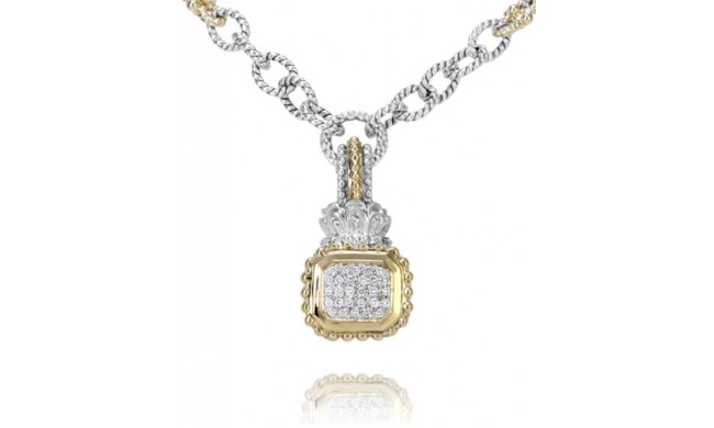 Vahan 14k Gold & Sterling Silver Diamond Pendant