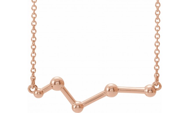 14K Rose Constellation Bar 18 Necklace