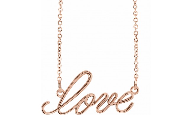 14K Rose Love 16.5 Necklace